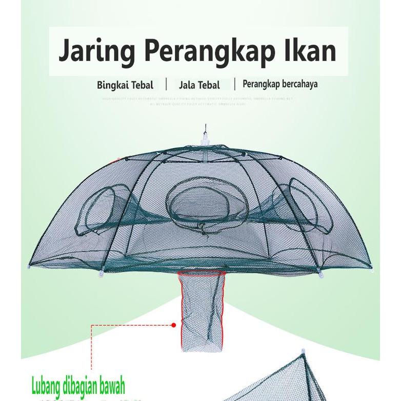 Payung Bubu Jaring Jebakan Perangkap Udang Ikan Kepiting Model Payung