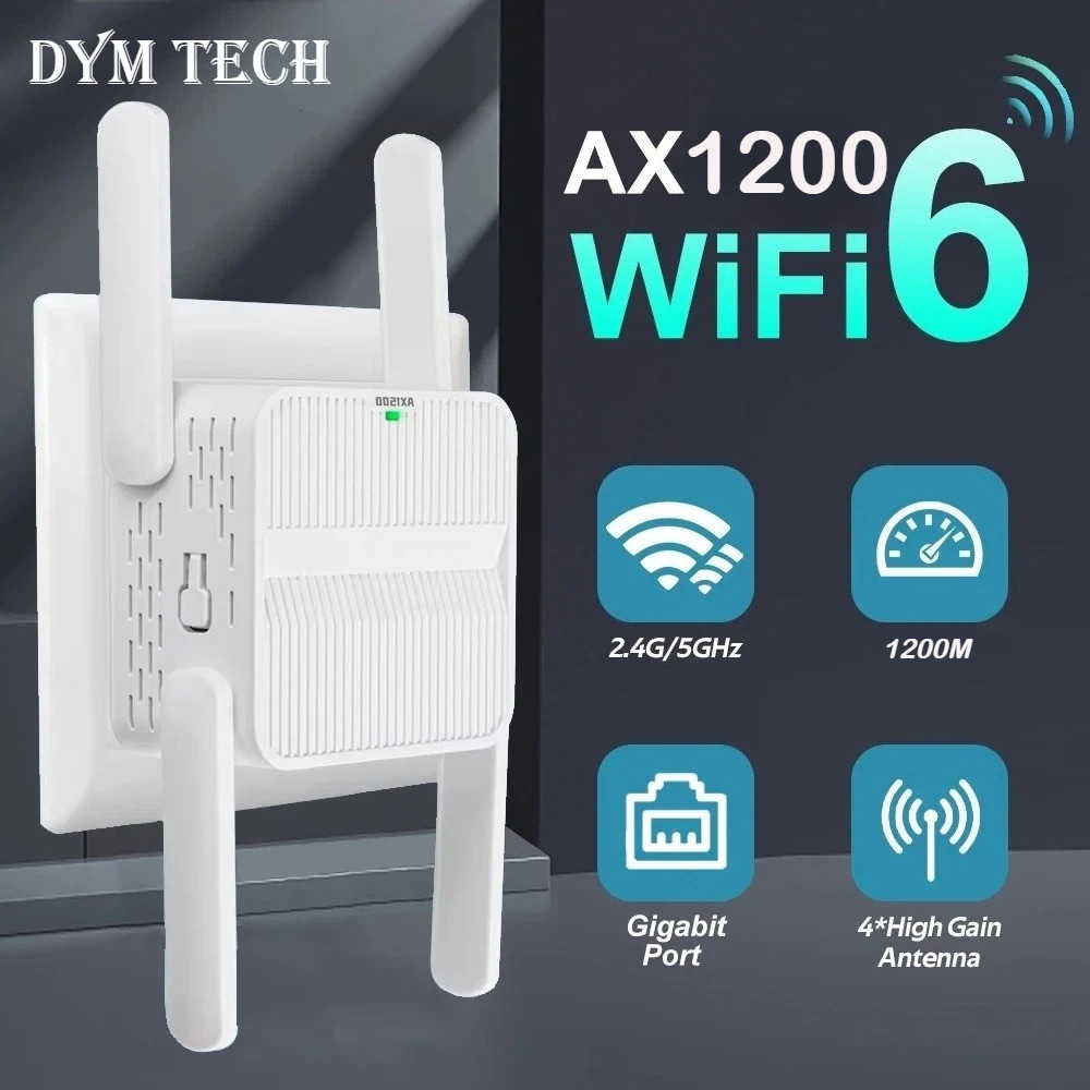 WiFi Repeater 1200Mbps 2.4GHz/5GHz Wireless Range Extender Signal Amplifier Wi-Fi Repetidor Booster