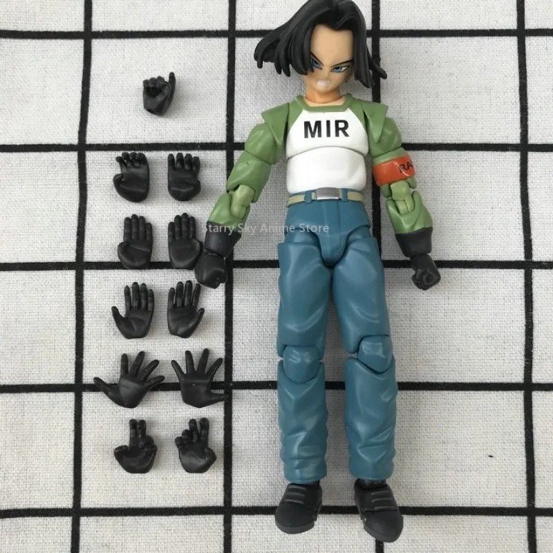 Boxless Bulk Cargo 2PCS/SET Dragon Ball Super Poseable Dolls SHF Android 18 and 17 Twin Pack Model