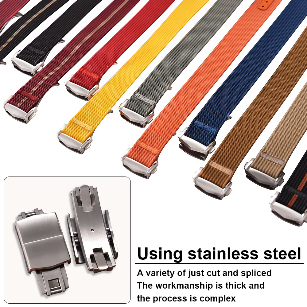 Canvas Nylon Watch Strap 18-20-22mm For Omega X Swatch MoonSwatch For Seiko Men Women Sport