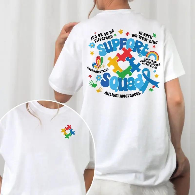 Autism T-shirt, Autism Awareness T-shirt, Family Autism Support Squad,Autism Mom Shirt, Neurodiversi
