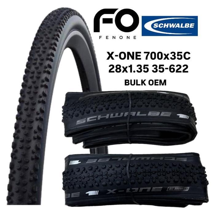 SCHWALBE X-ONE ALL ROUND 700x35C 28x1.35 35-622 BULK OEM / BAN LUAR SEPEDA GREY BLACK OUTER TIRE