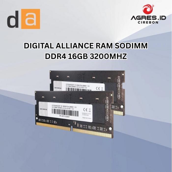 DIGITAL ALLIANCE RAM SODIMM DDR4 16GB 3200MHZ - RAM SODIMM - RAM LAPTOP DDR4