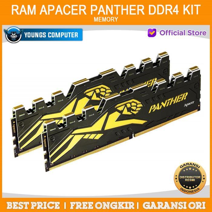 RAM APACER PANTHER 32GB KIT 3200 (2x16GB) Golden Heatsink DDR4 3200Mhz