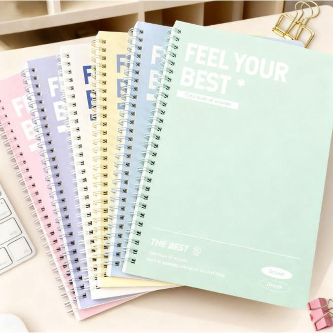 Notebook Spiral B5/A5 Warna - Buku Catatan Tebal & Warni Estetik