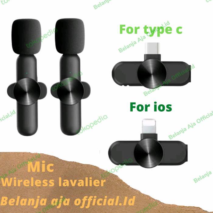 Mic Wireless Clip On Smartphone Microphone Lavalier Vlogger Youtuber