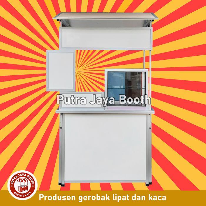 Booth Portable Meja Lipat Event Desk Atap Daftar Menu GRATIS Etalase