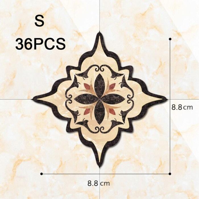 36PCS Stiker Dekorasi Lantai Stiker Diagonal Keramik Wall Sticker Sticker Dekorasi Stiker Seni