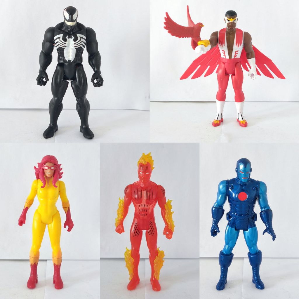 Marvel Legends Retro 3.75" Firestar Human Torch Fantastic Four Ironman Spiderman Falcon Venom Loose