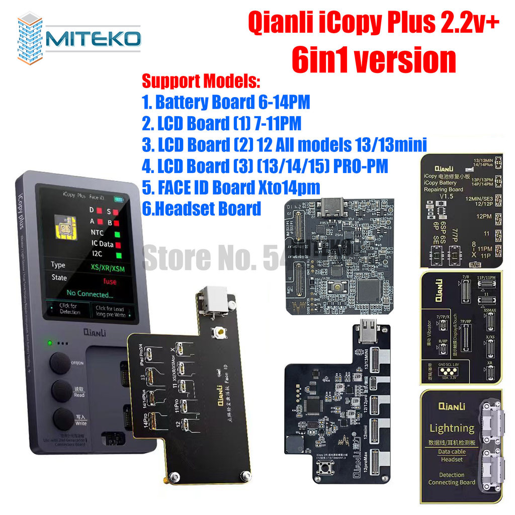 FLASH SALE    Qianli iCopy Plus 2.2v 6in1 LCD Ture Tone Virbrator EEPROM Programmer Battery Testing 