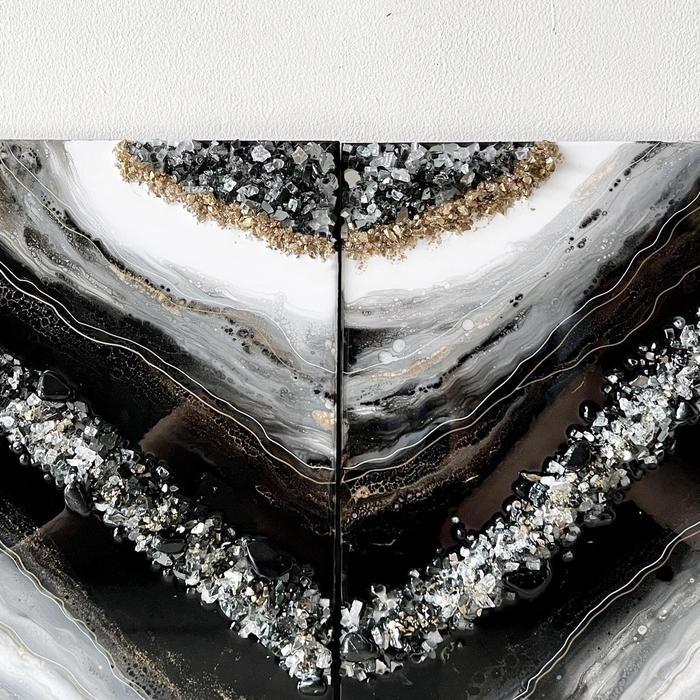 BY INFINITUM Geode Resin Wall Art Lukisan Dinding