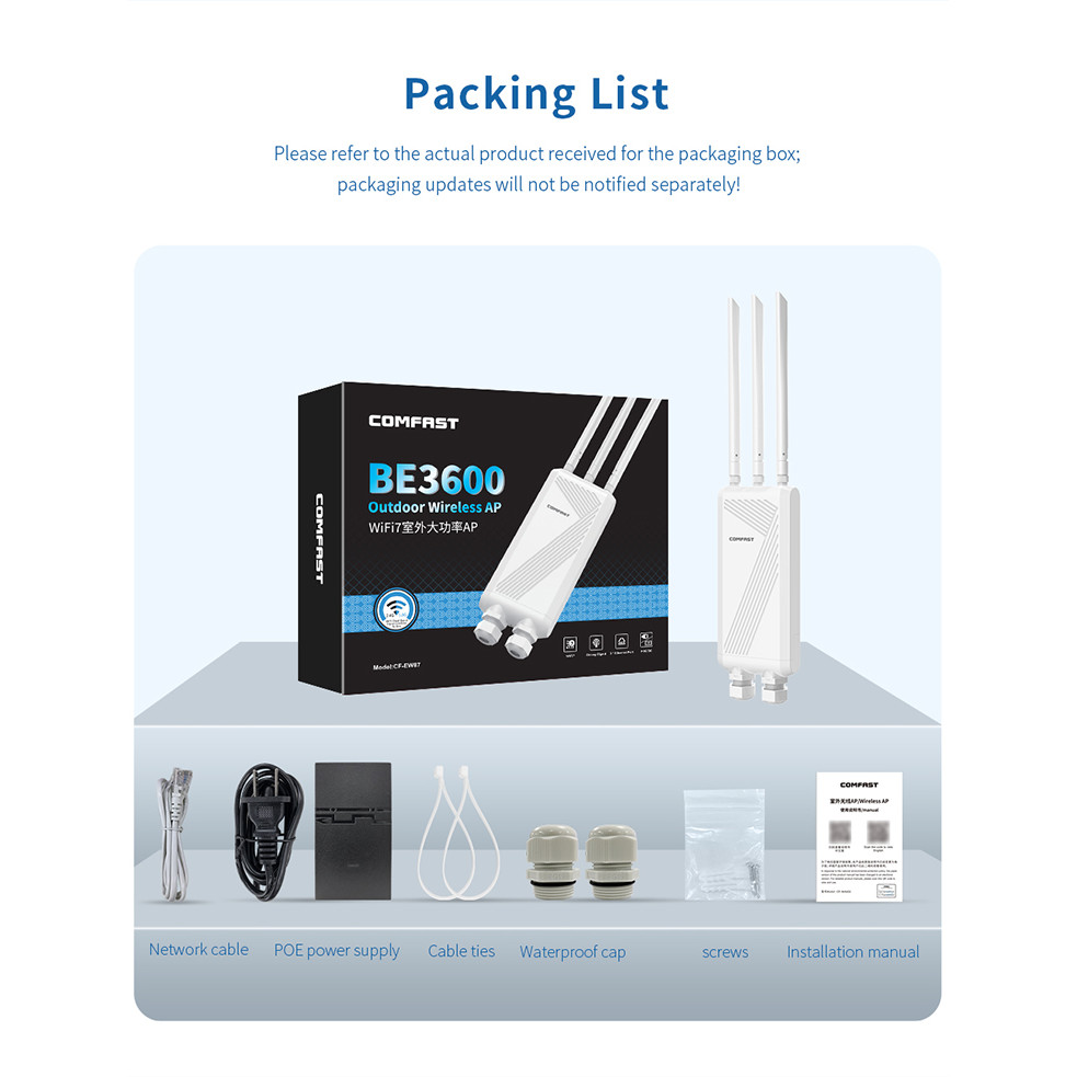 Comfast High Power Outdoor Wireless Access Point Roteador 1300Mbps 2.4G/5.8G Long Range Signal WiFi