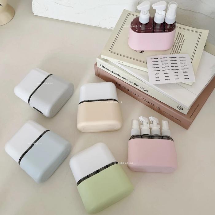 ELBER LYON Travel Bottle 4in1 Tempat Sabun Lotion Shampo Cairan Untuk Traveling Botol Refill Y3392