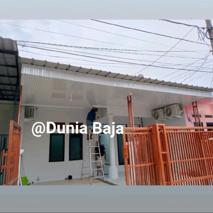 N3W Kanopi Baja Ringan Atap Alderon+ Plavon PVC Minimalis Desain Modern Praktis & Elegan untuk Rumah