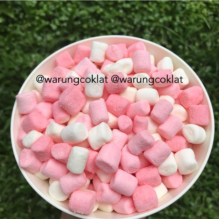 Marshmallow Corniche 1Kg Mini White Pink Marshmallow Tube Mini