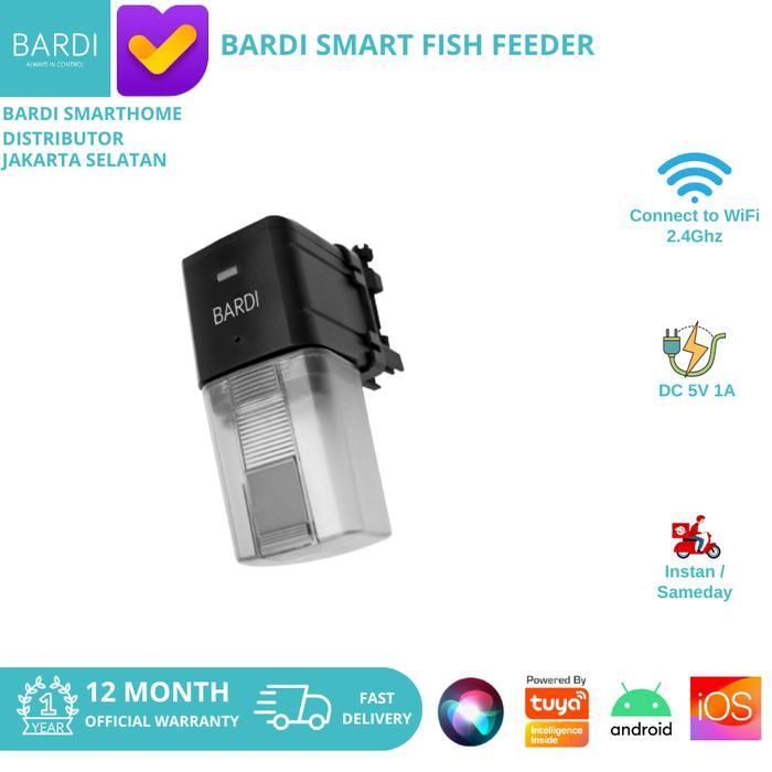 Bardi Wifi Smart Fish Feeder - Black Iot Home Automation (Wifi)