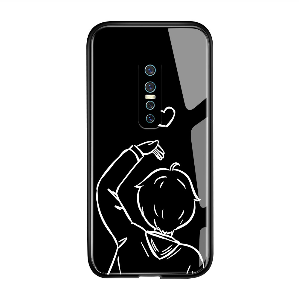 HardCase Kaca Casing For VIVO V17 Pro Case Kesing Hp Phone DLJ A1-2709 BL