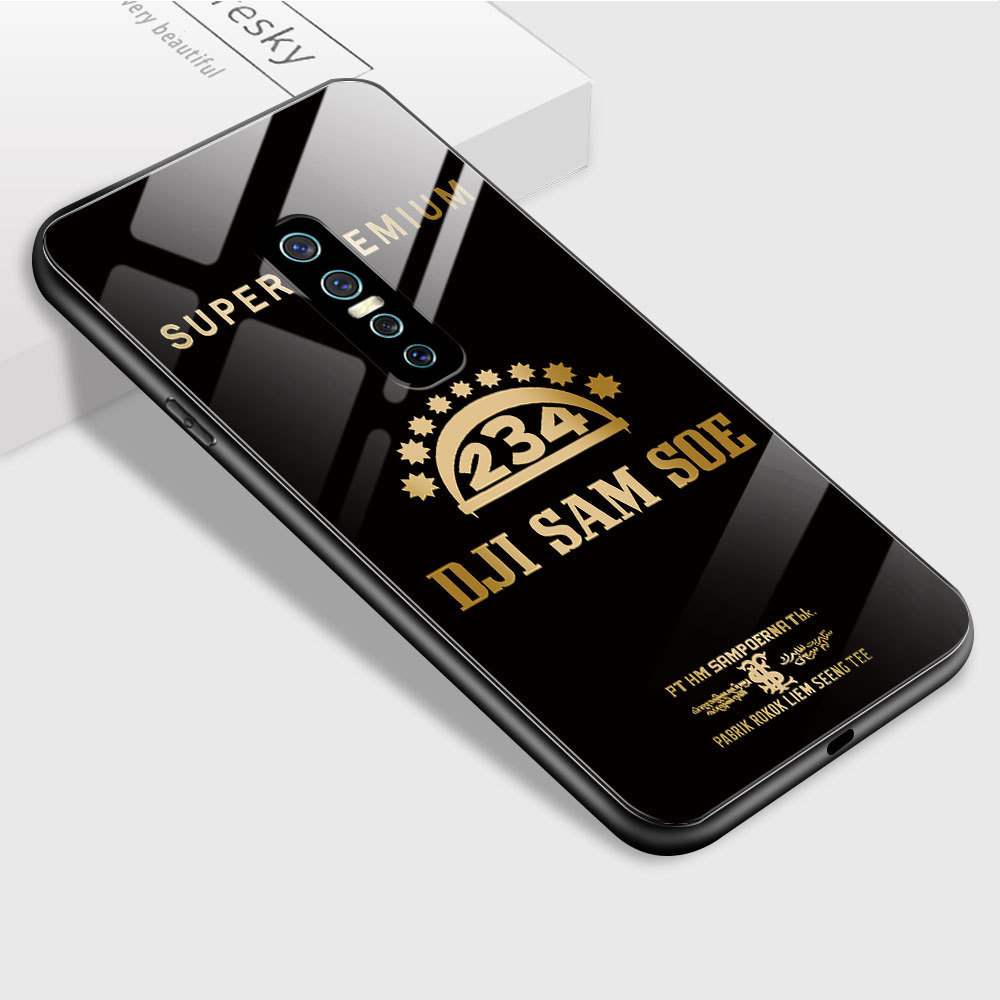HardCase Kaca Casing For VIVO V17 Pro Case Kesing Hp Phone DLJ A1-2745 BL