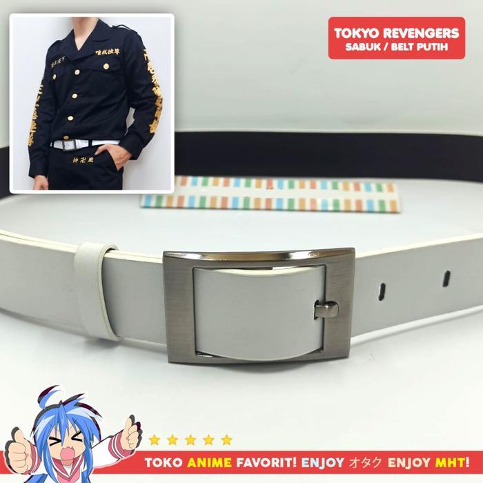Belt Ikat Pinggang Putih Anime Cosplay Tokyo Revengers Tokyo Manji