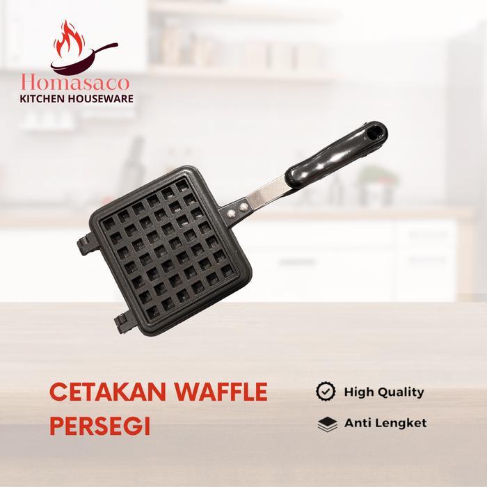 Cetakan Waffle Maker Persegi Panci Cetakan Kue Wafel Marble