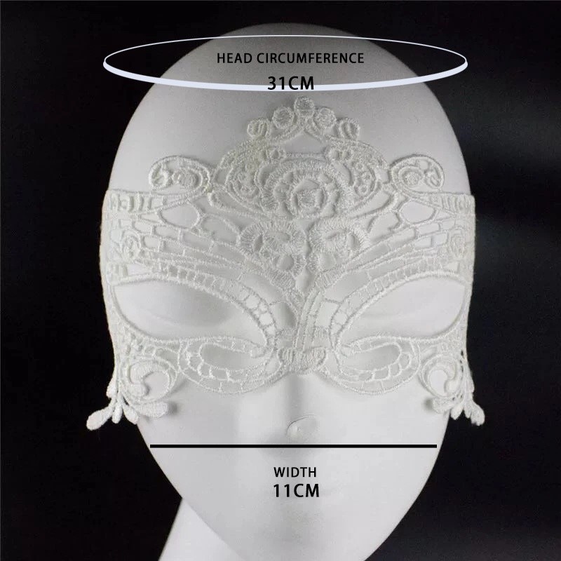 Women Hollow Mask Sexy Cosplay Lace Masquerade Eye Mask Lingerie Halloween Accessories Queen Gothic