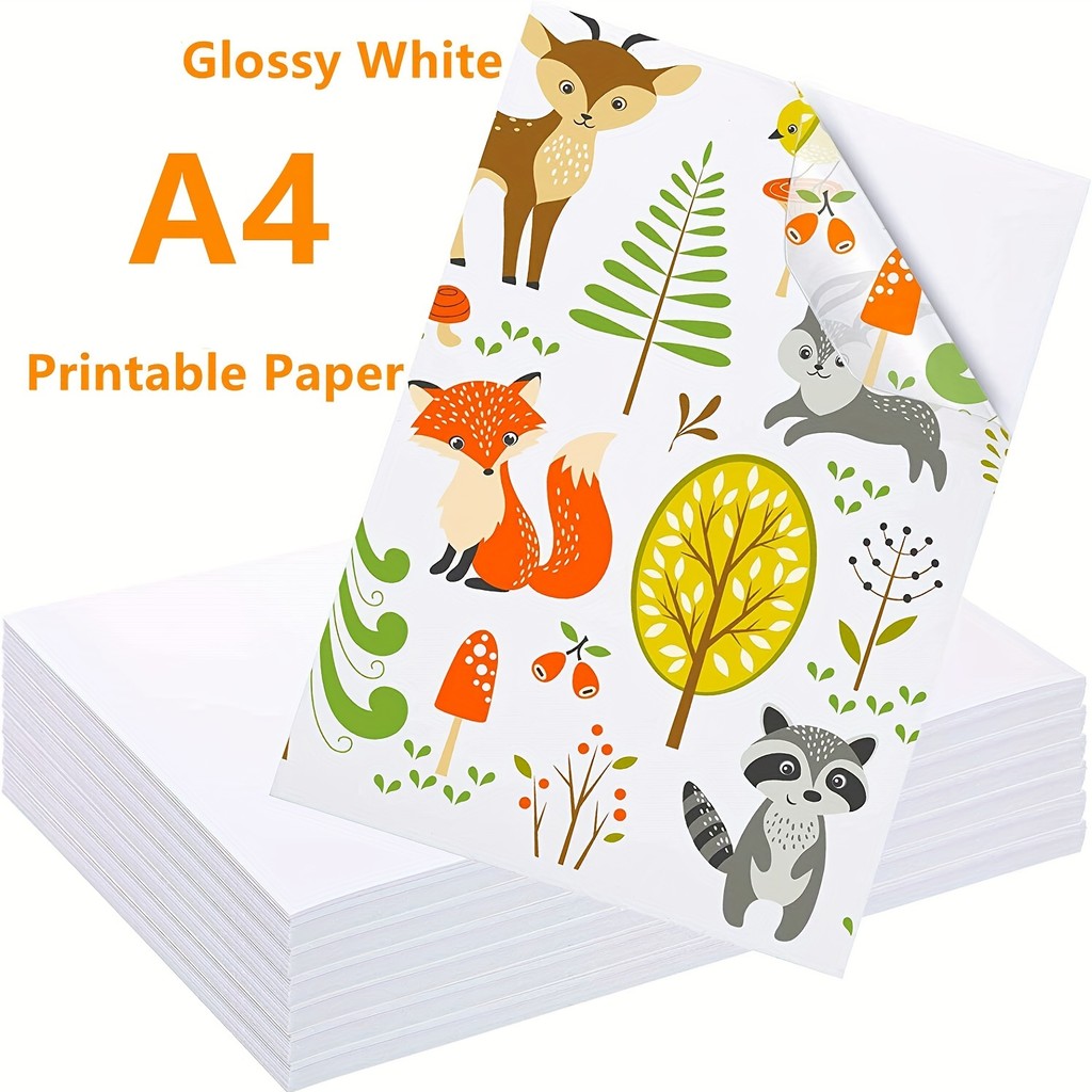 A4 Sticker Paper Labels Printable Vinyl Stickers Paper Matte Sticker Printer Paper Self-Adhesive