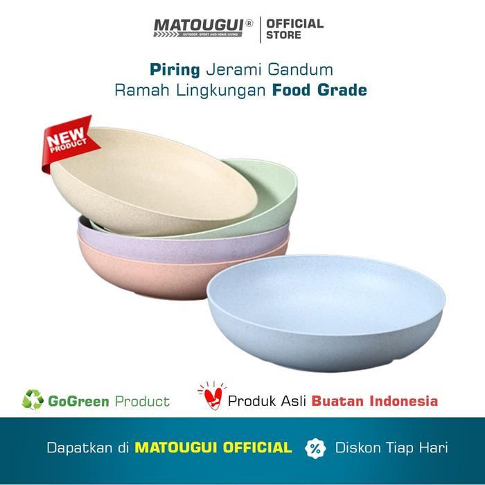 DELTAGandum 7 Pcs Peralatan Makan Set Mangkuk / Piring / Sendok Peralatan Piring Makan Keluarga