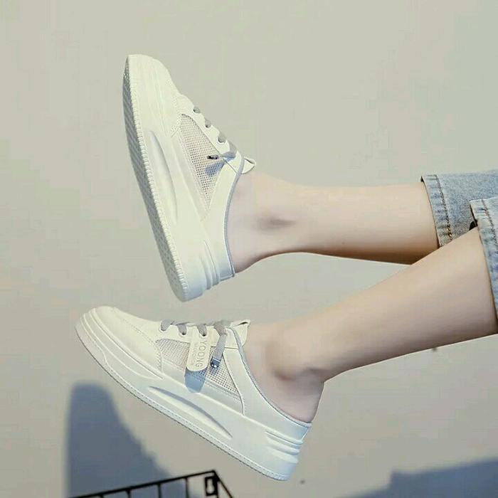 sepatu slip on wanita simple nyaman korean style