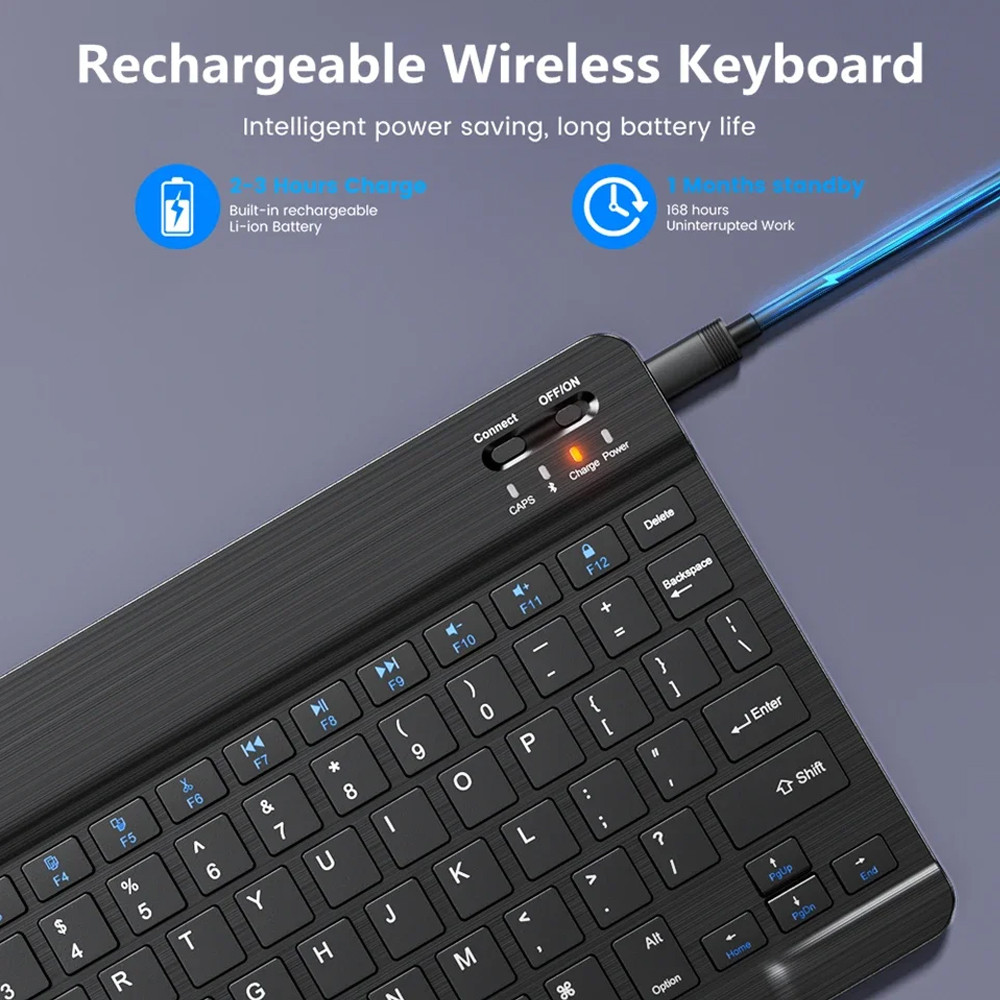 Bluetooth Wireless Keyboard Mouse Rechargeable For Mobile Phones Tablet For Android ios Windows 10