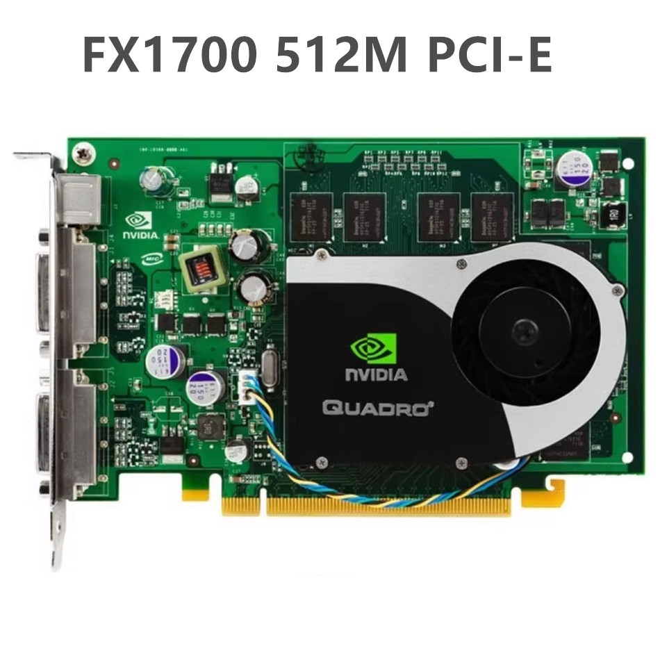 Quadro FX 1700 graphics card, 512MB, Dual DVI, PCI-E, CN-0RN034, PCIe X16, 0RN034, FX1700, 512MB,