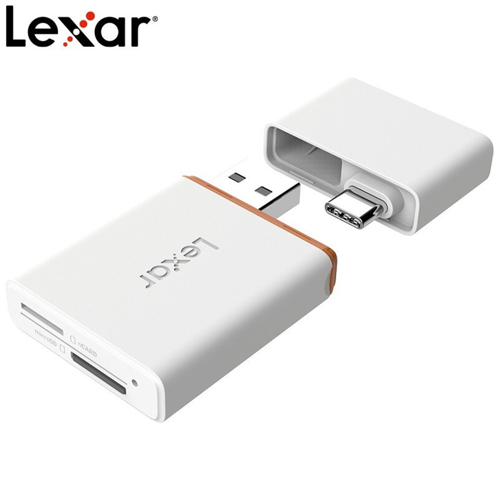 Lexar 350U NM Card Reader Type C to USB SD Micro SD TF Card Reader Memory Card Adapter NM Card USB
