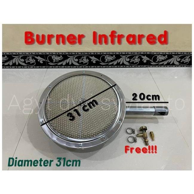 Burner Infrared Kompor Stove Keramik Ceramic Infrared Gas Lpg Burner Bulat 31Cm