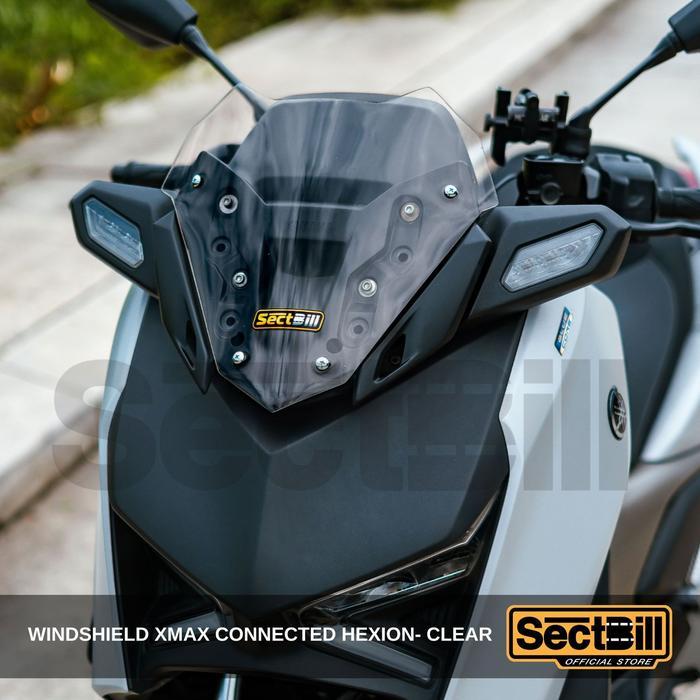 Windshield Sectbill Xmax Connected Hexio Aksesoris Motor Asli