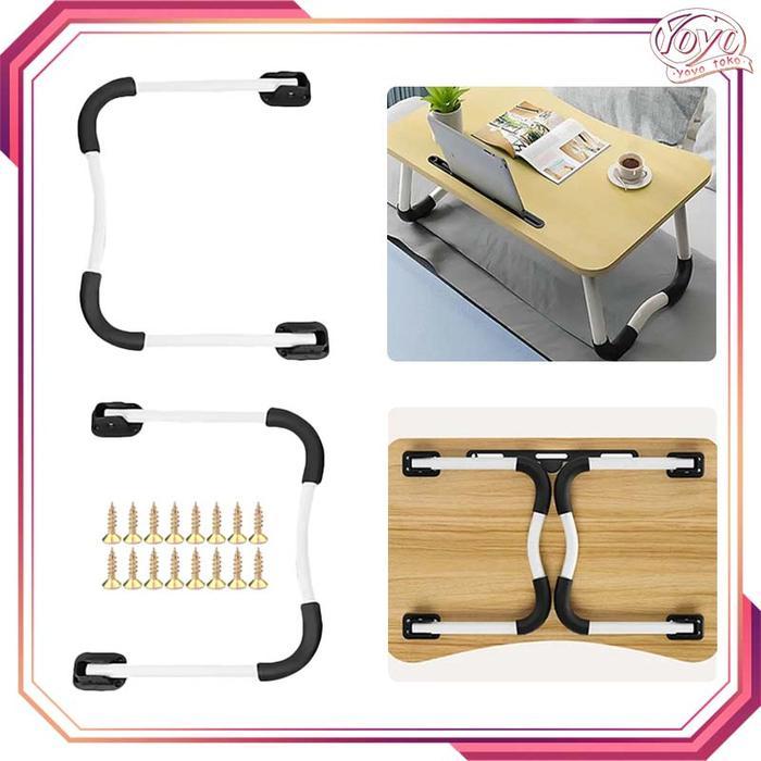 1 Pasangan Kaki Meja Belajar Lipat Kaki Meja Besi Lipat Kaki Meja Lipat Portable Meja Kaki Lipat