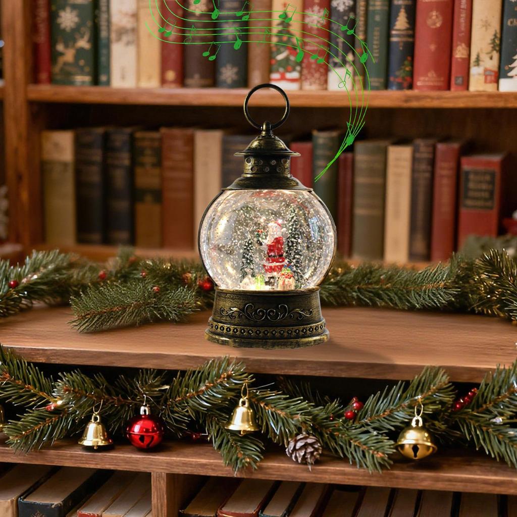 Christmas Snow Globe With Music USB And Battery Powered Seasonal Decoration Snow Globe Musical Box