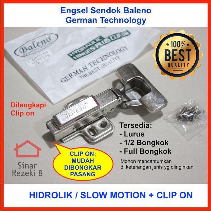 Engsel Sendok Slow Motion Baleno Lurus /Setengah Bengkok /Ful .