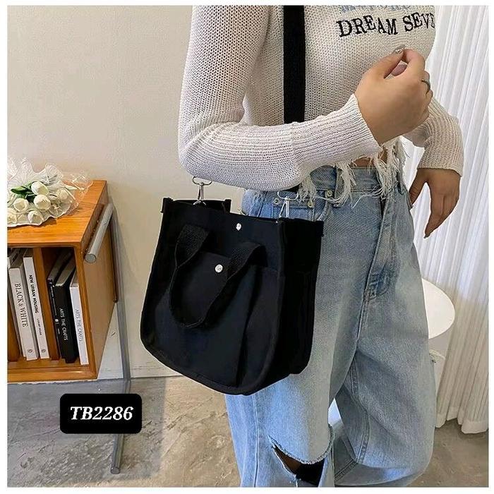 Tas Tote Bag Canvas Tb2286 Wanita Totebag