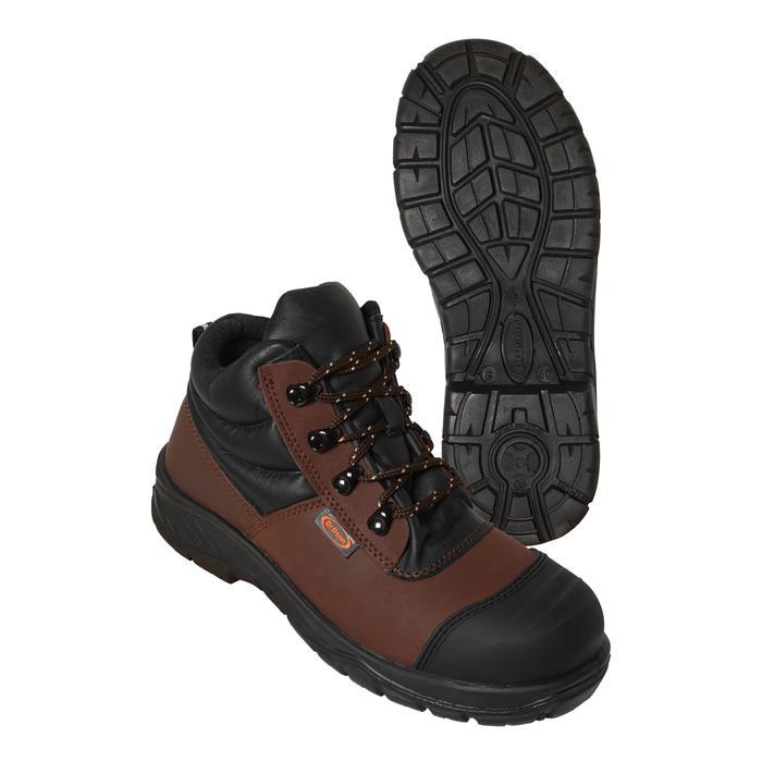 BERKUALITAS Dr OSHA Elite 3236 S2 Composite Waterproof Safety Shoes Ankle Boot - Brown