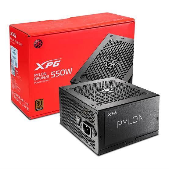 POWER SUPPLY ADATA PYLON 550 - 550W 80+ BRONZE - PYLON550B-BKCEU