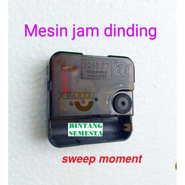 "New" mesin jam dinding sweep moment tanpa bunyi detik