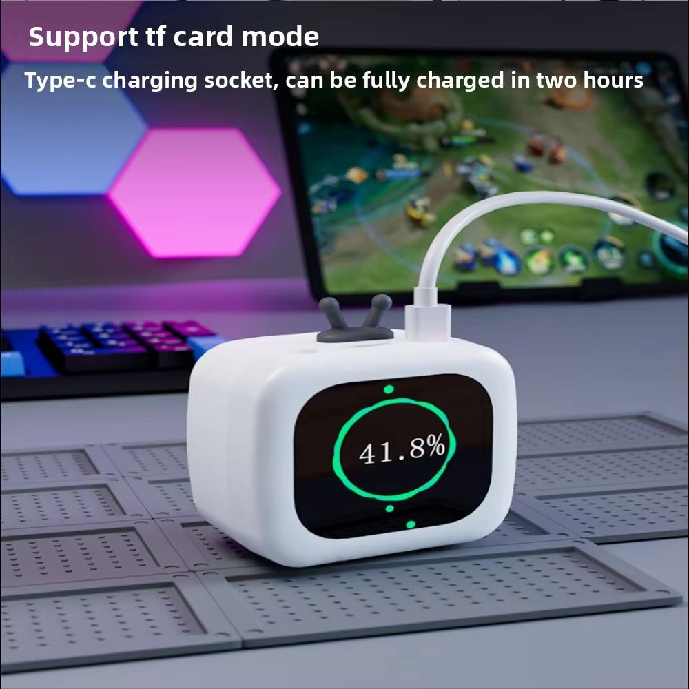 TV Appearance Mini Bluetooth Speaker Multifunctional with Screen Mini Wireless Sound Box High Sound