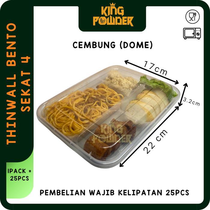 Terbaru! Tempat Bento Sekat 4 Thinwall Bento Sekat 4