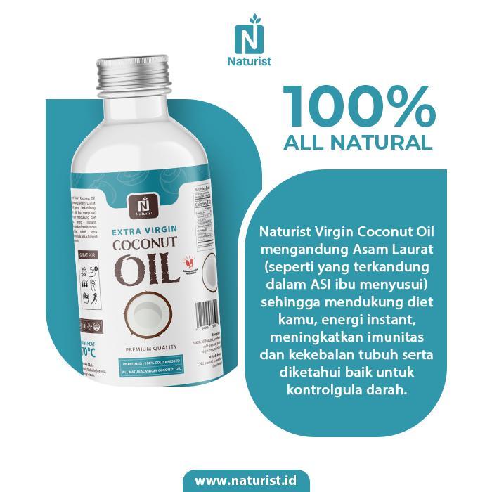 "New" NATURIST EXTRA VIRGIN COCONUT OIL VCO VCO 1 LITER MINYAK KELAPA 1 LITER EVCO 1 LITER