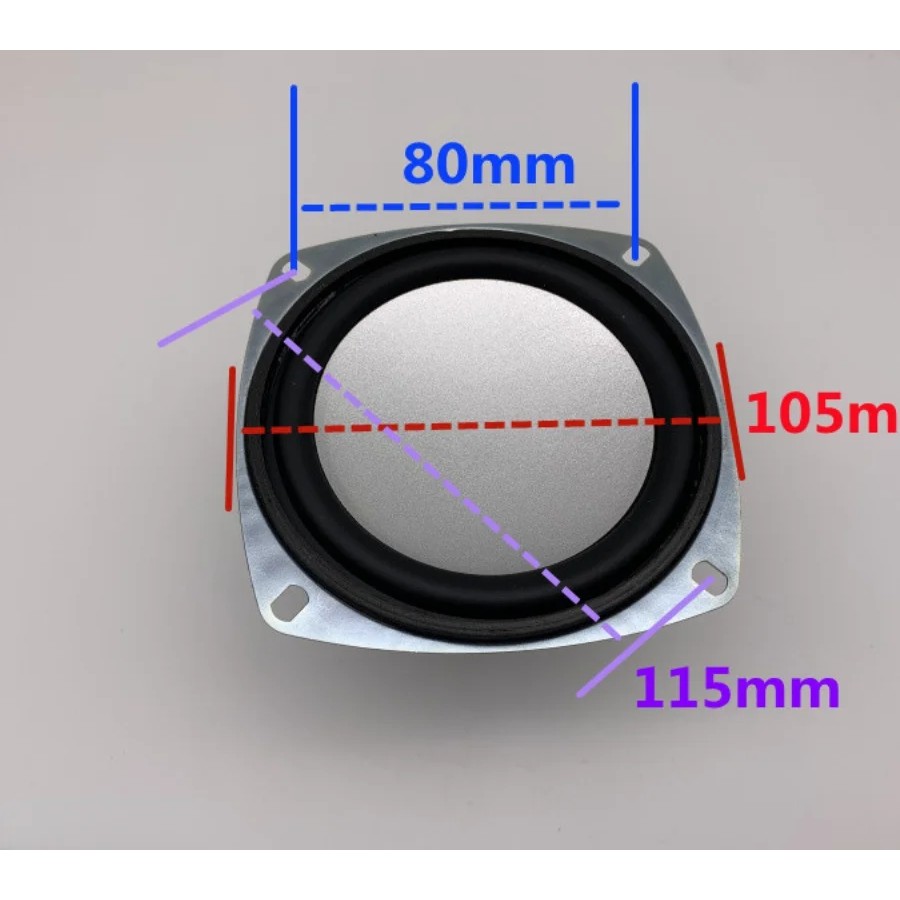 SOTAMIA 2Pcs 4 Inch Subwoofer Speaker 8 Ohm 25W Woofer Speaker Super Bass Loudspeaker Home Speaker