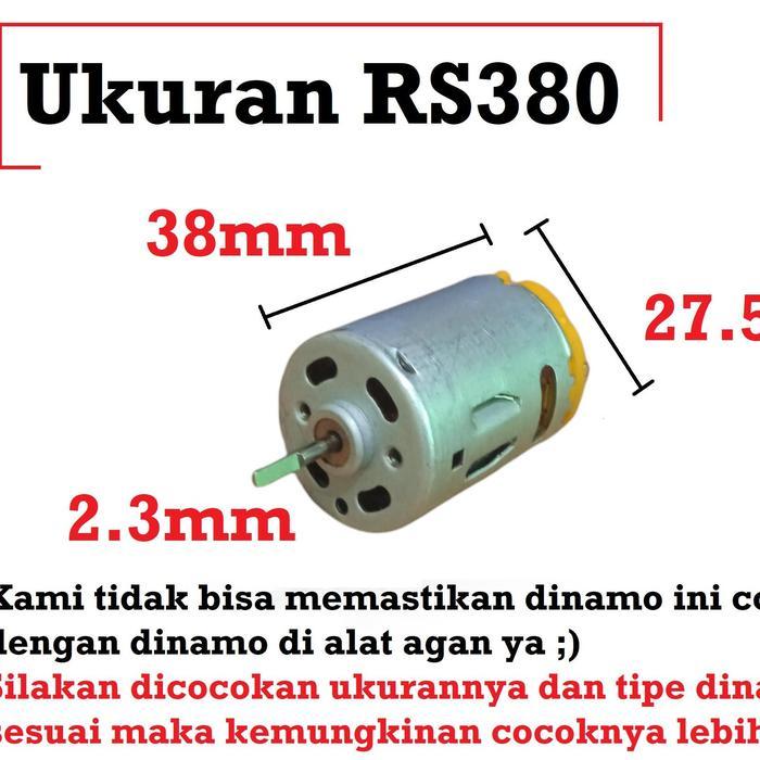 "New" [HAEBOT] Dinamo Motor DC RS380 2.3mm RS-380 380 Mini Bor Car Model Mainan