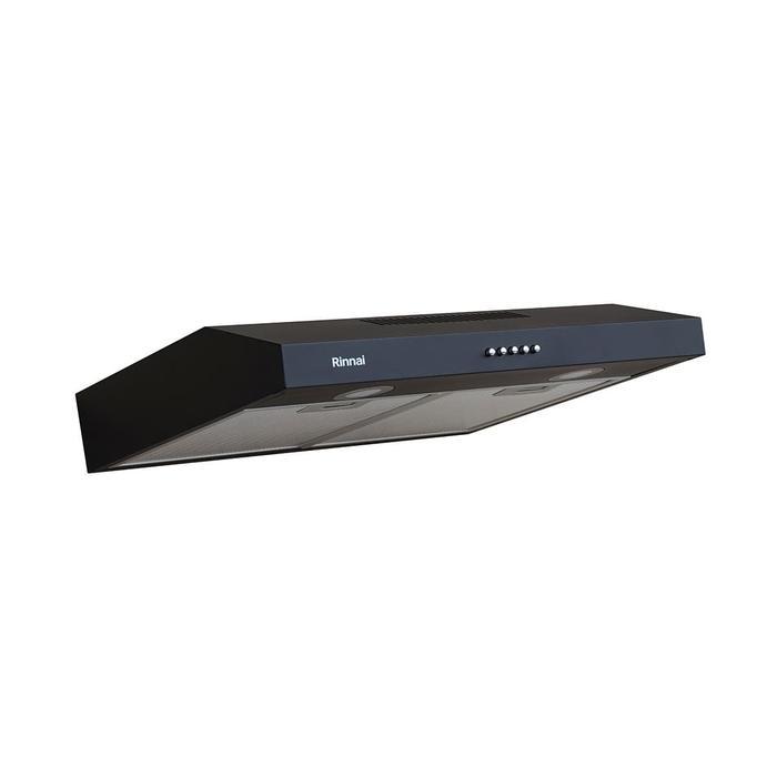 Rinnai Cooker Hood Alat Penyedot Asap Kompor Dapur Rh-126B Slim Hood Penghisap Asap Kompor Hitam