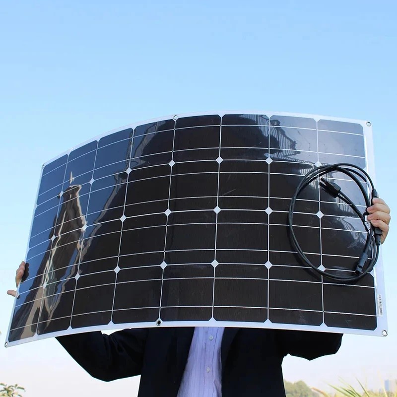 2000W Solar Panel 18V High-power Solar Panel Flexible Solar Panel Portable Power Bank Emergency Char