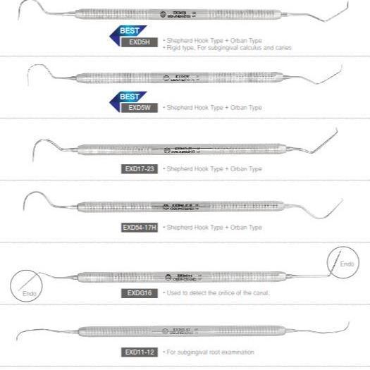 Osung Dental Sonde Explorer Metal Handle Double Ended Original