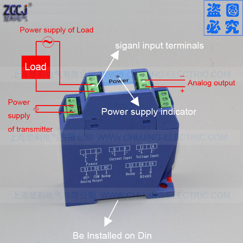 PROMO   AC 1A AC 5A input 4-20mA 0-5V 0-10V DC true RMS AC current transducer / transmitter analog o