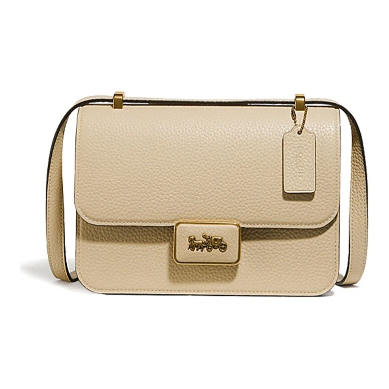 COACH Alie Soft Pebbled Leather Messenger Bag Small Square Bag Crossbody Bag Shoulder Bag Women's